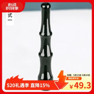 新疆和田玉烟嘴男士款天然正品青玉老式纸烟嘴节节